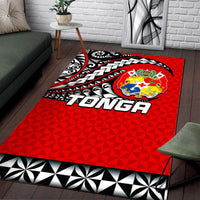 Tonga Area Rug Polynesian Tattoo LT6 - Wonder Print Shop