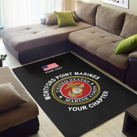 (Custom) Montford Point Marines Area Rug African-American Marine Corps Original - Black LT8 - Wonder Print Shop