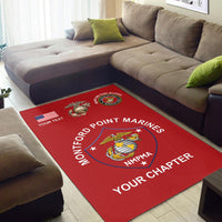 (Custom) Montford Point Marines Area Rug African-American Marine Corps Unique - Red LT8 - Wonder Print Shop