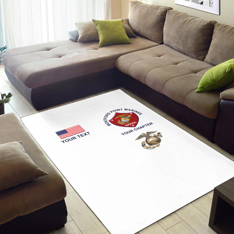 (Custom) Montford Point Marines Area Rug African-American Marine Corps Simple - White LT8 - Wonder Print Shop