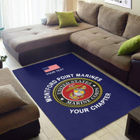 (Custom) Montford Point Marines Area Rug African-American Marine Corps Original - Navy LT8 - Wonder Print Shop