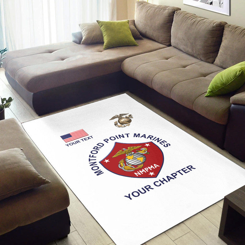 (Custom) Montford Point Marines Area Rug African-American Marine Corps Special - White LT8 - Wonder Print Shop