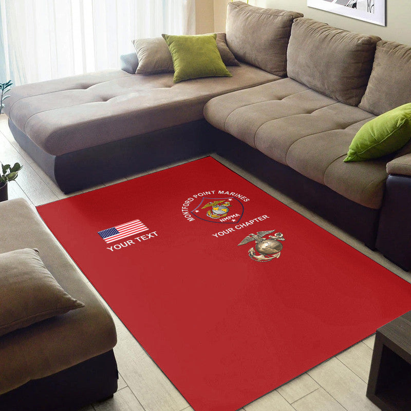(Custom) Montford Point Marines Area Rug African-American Marine Corps Simple - Red LT8 - Wonder Print Shop