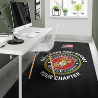 (Custom) Montford Point Marines Area Rug African-American Marine Corps Original - Black LT8 - Wonder Print Shop