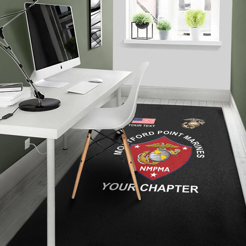 (Custom) Montford Point Marines Area Rug African-American Marine Corps Special - Black LT8 - Wonder Print Shop
