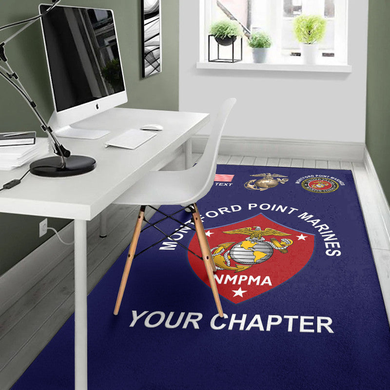 (Custom) Montford Point Marines Area Rug African-American Marine Corps Unique - Navy LT8 - Wonder Print Shop