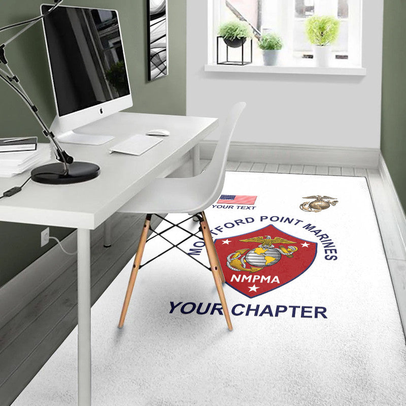 (Custom) Montford Point Marines Area Rug African-American Marine Corps Special - White LT8 - Wonder Print Shop