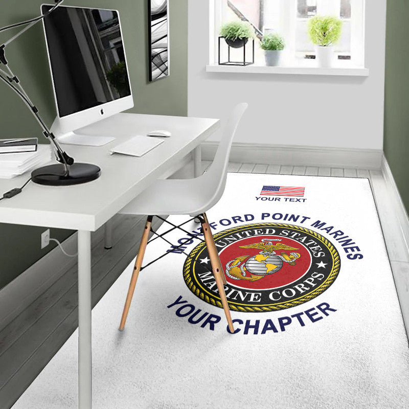 (Custom) Montford Point Marines Area Rug African-American Marine Corps Original - White LT8 - Wonder Print Shop
