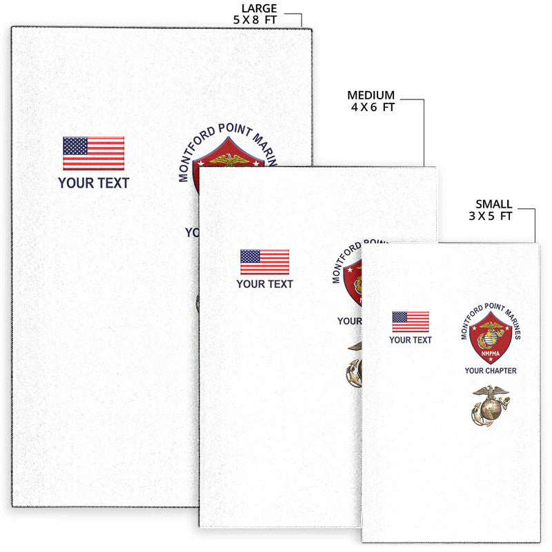 (Custom) Montford Point Marines Area Rug African-American Marine Corps Simple - White LT8 - Wonder Print Shop