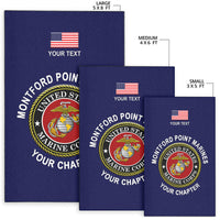 (Custom) Montford Point Marines Area Rug African-American Marine Corps Original - Navy LT8 - Wonder Print Shop