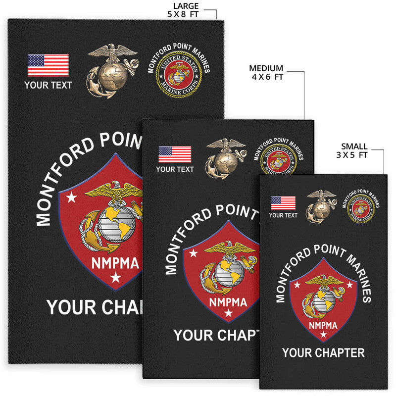 (Custom) Montford Point Marines Area Rug African-American Marine Corps Unique - Black LT8 - Wonder Print Shop