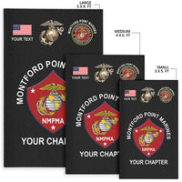 (Custom) Montford Point Marines Area Rug African-American Marine Corps Unique - Black LT8 - Wonder Print Shop