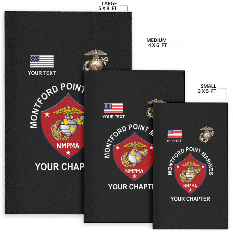 (Custom) Montford Point Marines Area Rug African-American Marine Corps Special - Black LT8 - Wonder Print Shop
