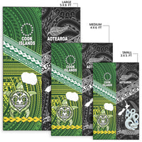 New Zealand and Cook Islands Area Rug Together Black LT8 - Wonder Print Shop