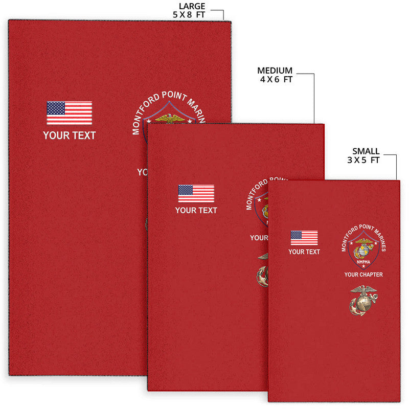 (Custom) Montford Point Marines Area Rug African-American Marine Corps Simple - Red LT8 - Wonder Print Shop