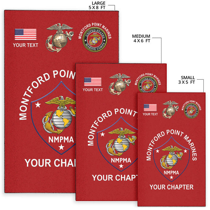 (Custom) Montford Point Marines Area Rug African-American Marine Corps Unique - Red LT8 - Wonder Print Shop