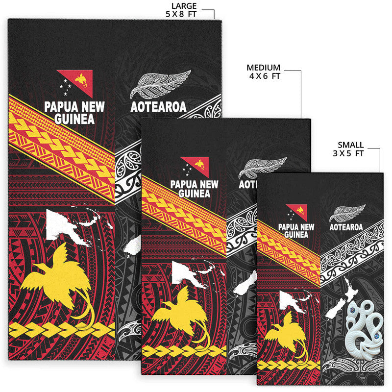 New Zealand and Papua New Guinea Area Rug Together Black LT8 - Wonder Print Shop