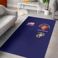 (Custom) Montford Point Marines Area Rug African-American Marine Corps Simple - Navy LT8 - Wonder Print Shop