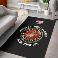 (Custom) Montford Point Marines Area Rug African-American Marine Corps Original - Black LT8 - Wonder Print Shop