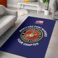 (Custom) Montford Point Marines Area Rug African-American Marine Corps Original - Navy LT8 - Wonder Print Shop