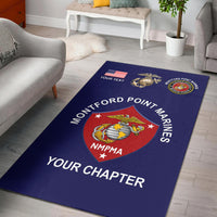 (Custom) Montford Point Marines Area Rug African-American Marine Corps Unique - Navy LT8 - Wonder Print Shop
