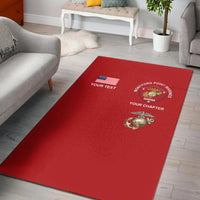 (Custom) Montford Point Marines Area Rug African-American Marine Corps Simple - Red LT8 - Wonder Print Shop