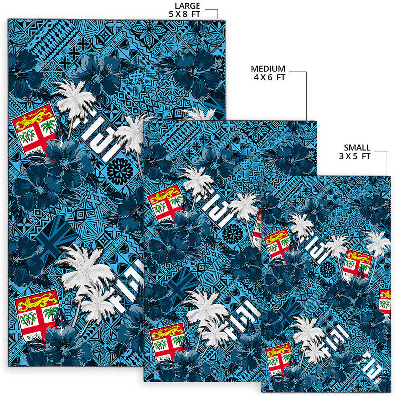 Fiji Hibiscus Area Rug Hawaii Style No.1 LT6 - Wonder Print Shop