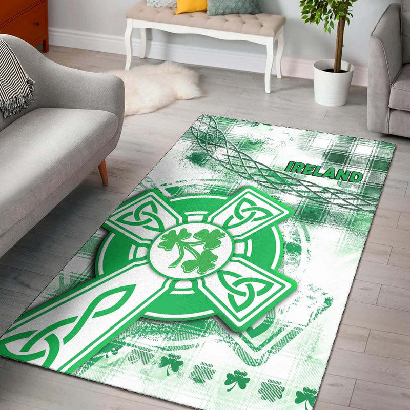 Ireland Cross Cricket Team Area Rug Celtic Irish Green Pattern Unique No1 LT9 - Wonder Print Shop