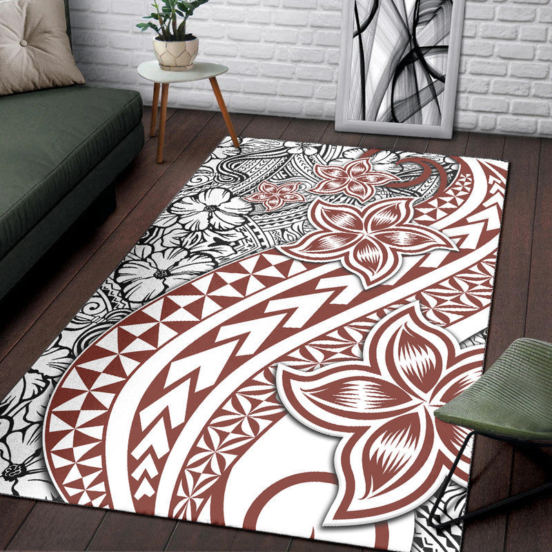 Traditional Polynesian Tribal Tattoo Retro Area Rug LT9 - Wonder Print Shop