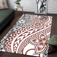 Traditional Polynesian Tribal Tattoo Retro Area Rug LT9 - Wonder Print Shop
