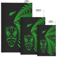 New Zealand Haka Rugby Maori Area Rug Silver Fern Vibes Green LT8 - Wonder Print Shop