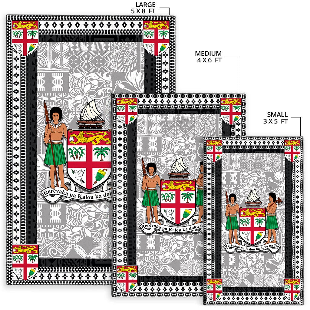 Fiji Area Rug Black Style No.1 LT6 - Wonder Print Shop