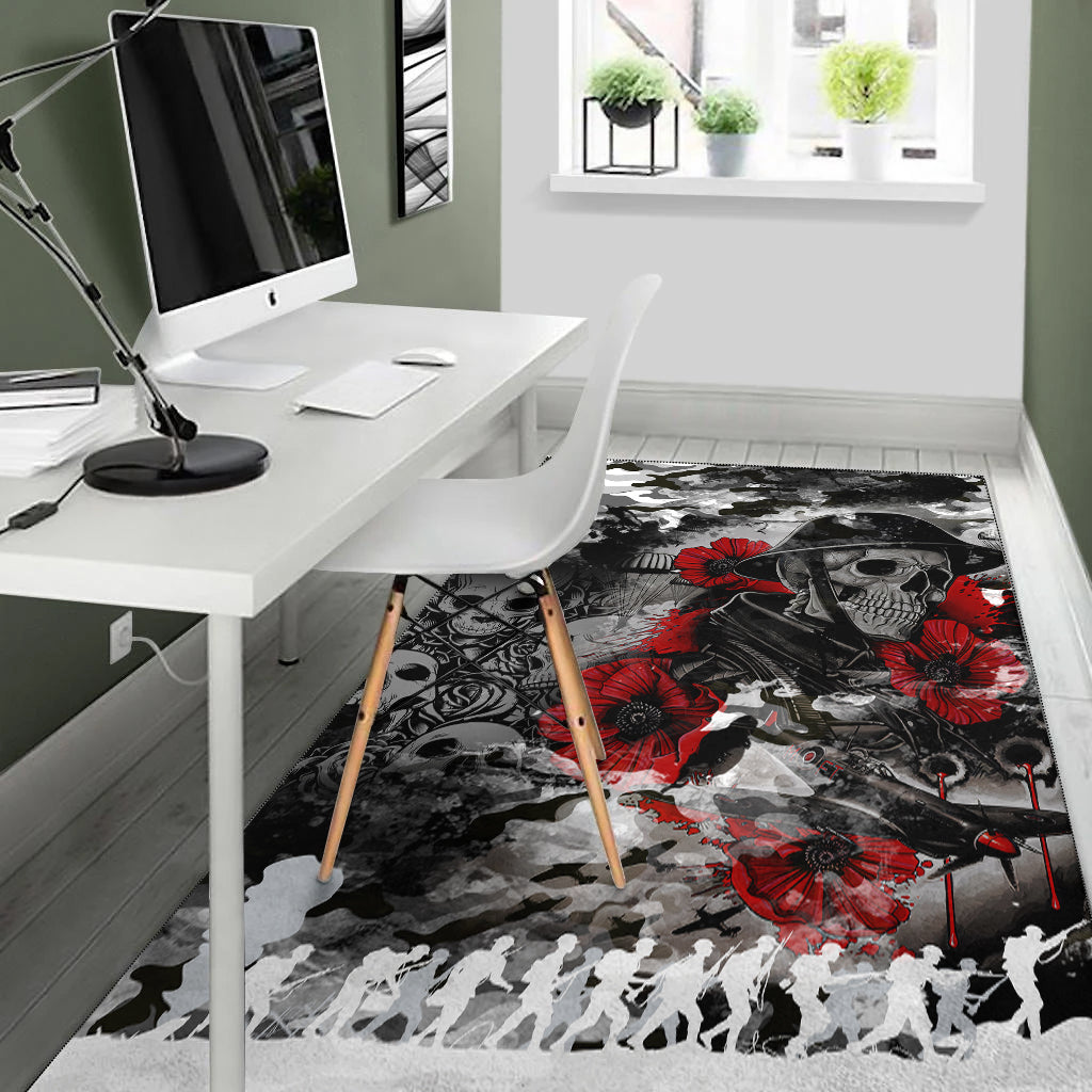 Skull Camo - U.S Army Undying Love For The Motherland Area Rug LT2 - Wonder Print Shop