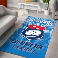Samoa Rugby Toa Samoa Blue Style Area Rug LT2 - Wonder Print Shop