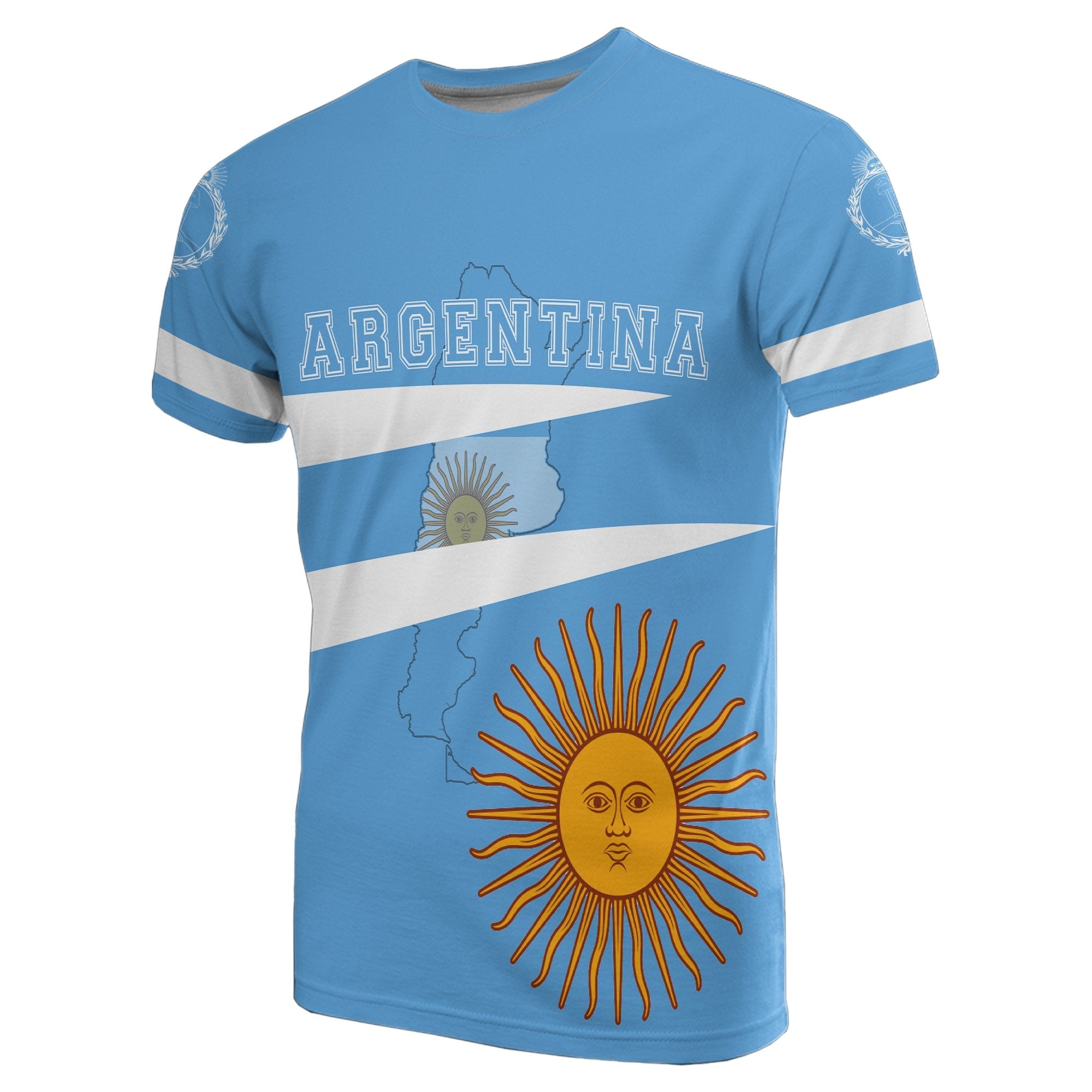 argentina-flag-t-shirt-map-version