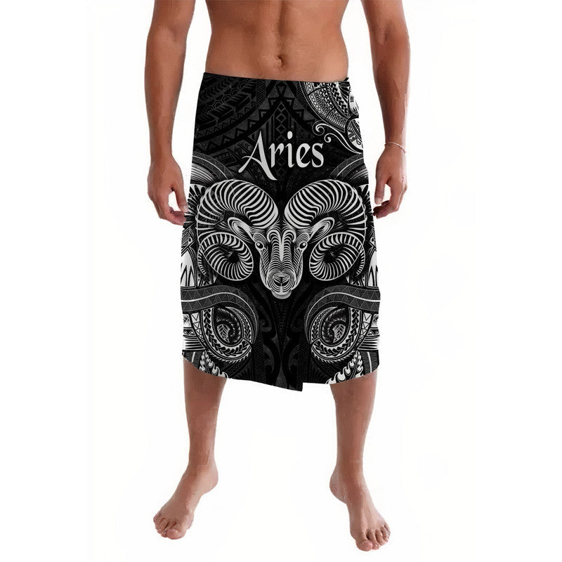 Aries Zodiac Polynesian Lavalava Unique Style - Black LT8 - Wonder Print Shop