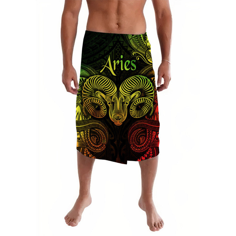 Aries Zodiac Polynesian Lavalava Unique Style - Reggae LT8 - Wonder Print Shop