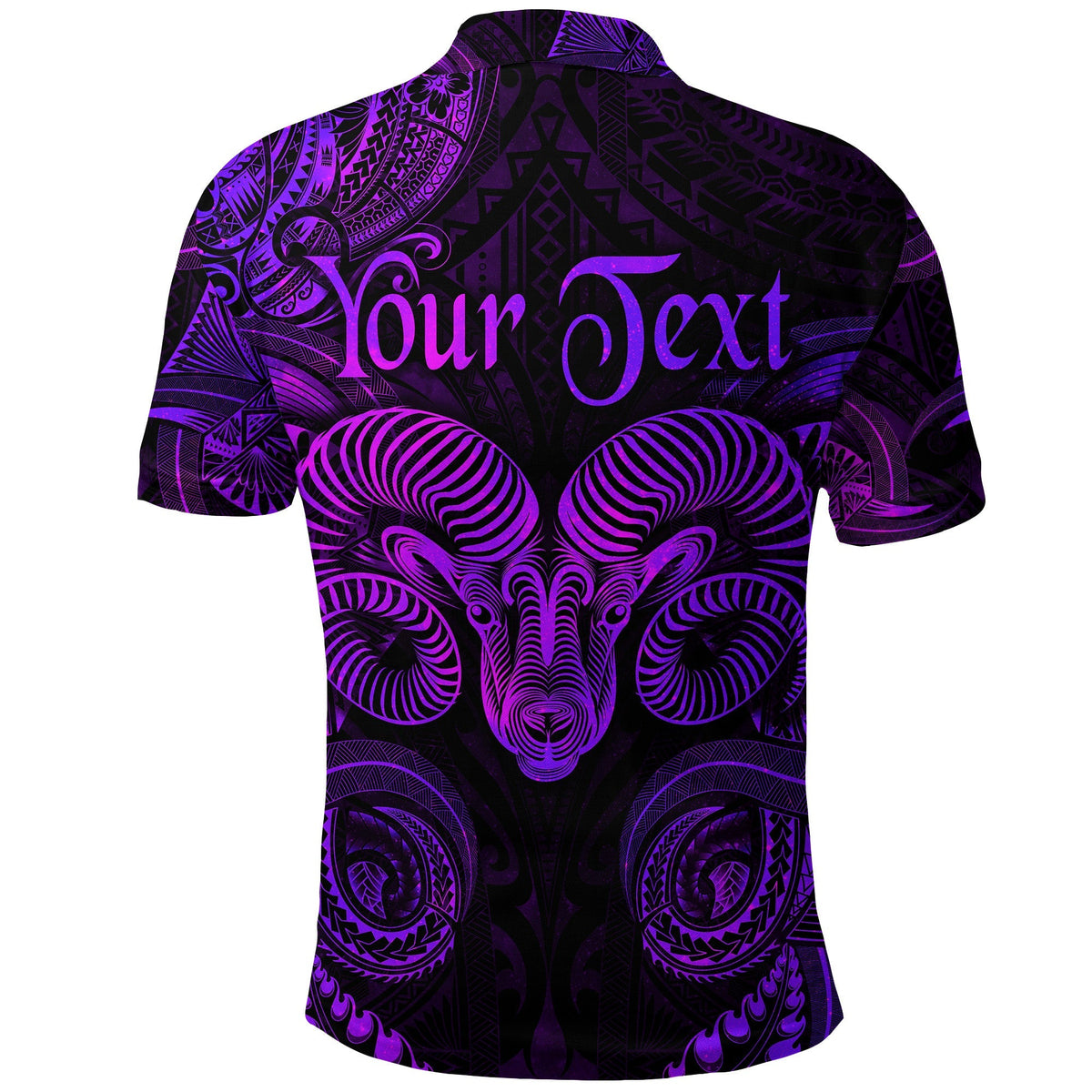 Custom Aries Zodiac Polynesian Polo Shirt Unique Style Purple LT8 - Wonder Print Shop
