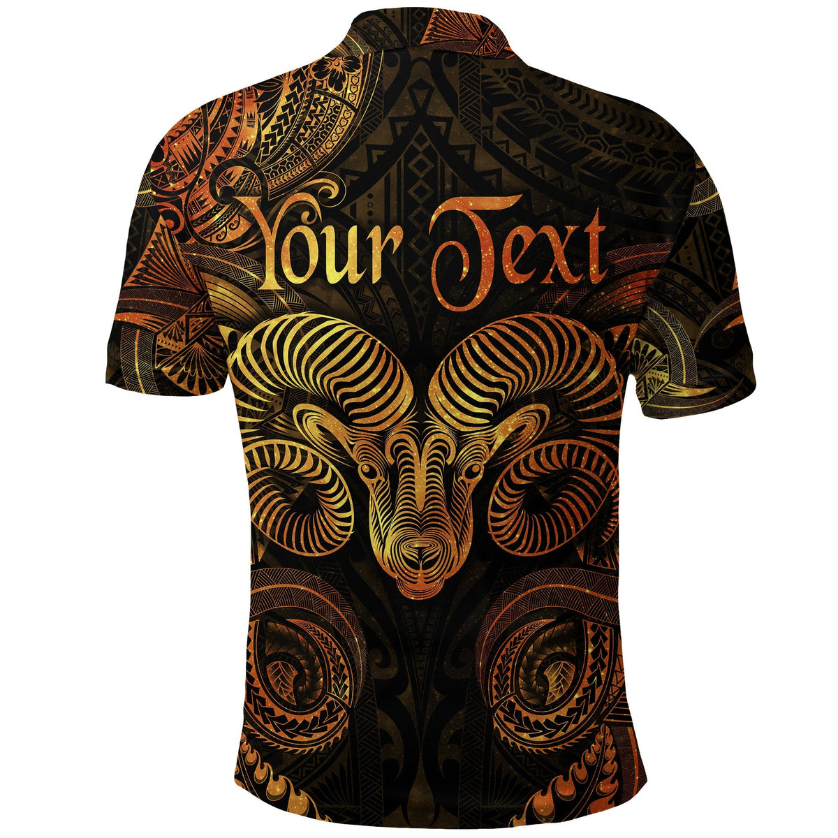 Custom Aries Zodiac Polynesian Polo Shirt Unique Style Gold LT8 - Wonder Print Shop