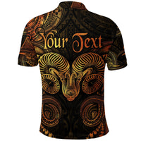 Custom Aries Zodiac Polynesian Polo Shirt Unique Style Gold LT8 - Wonder Print Shop