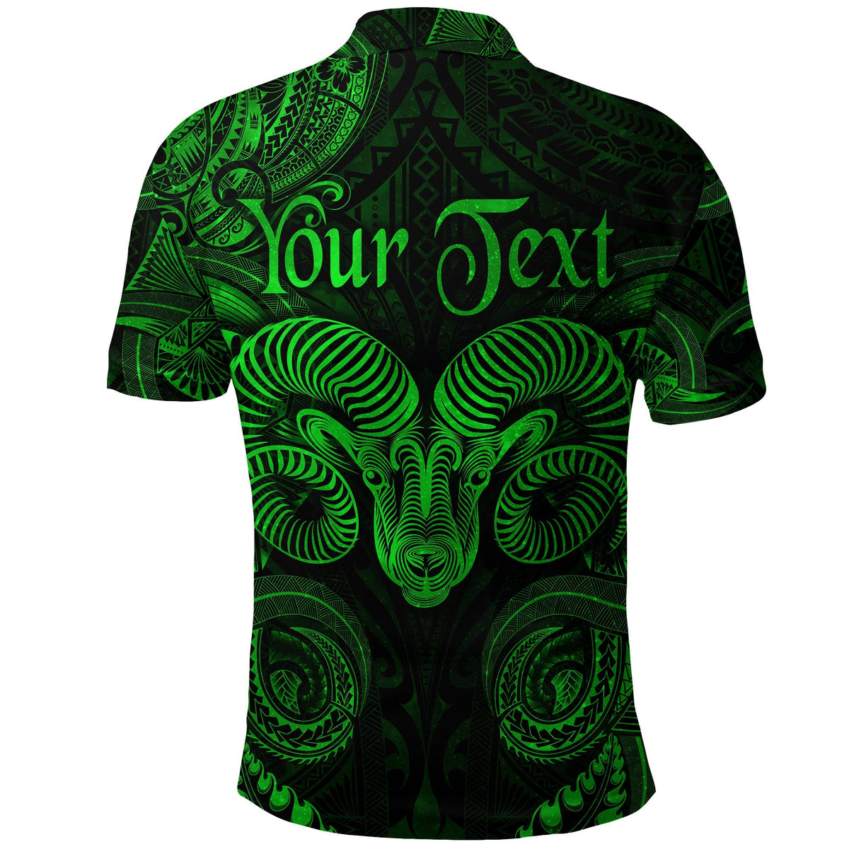 Custom Aries Zodiac Polynesian Polo Shirt Unique Style Green LT8 - Wonder Print Shop