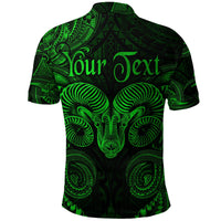 Custom Aries Zodiac Polynesian Polo Shirt Unique Style Green LT8 - Wonder Print Shop