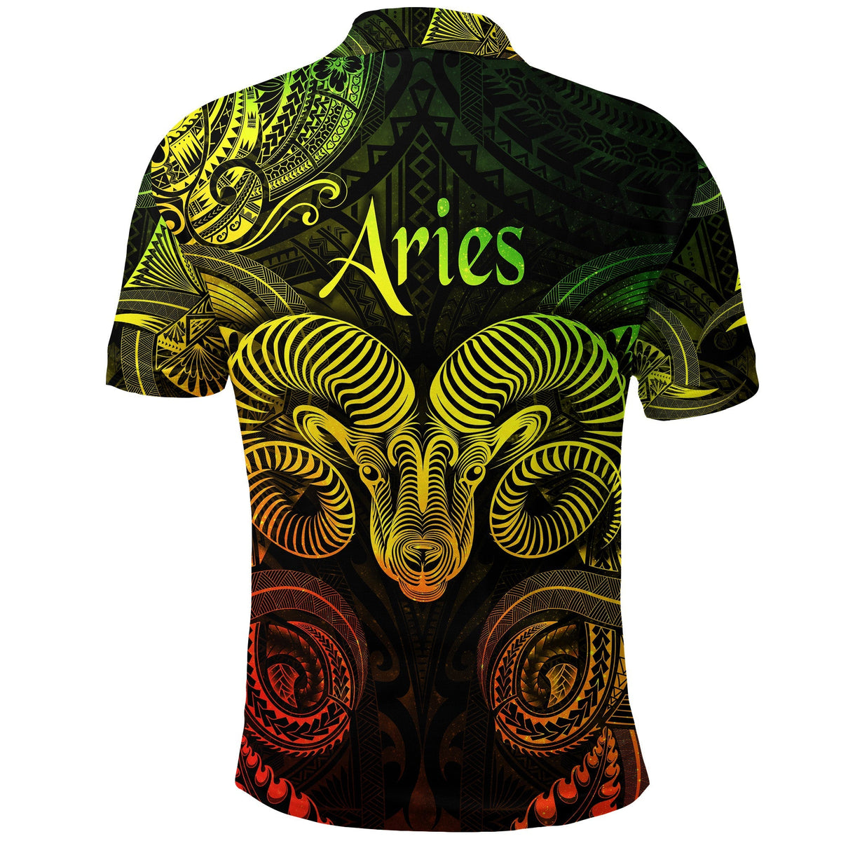 Aries Zodiac Polynesian Polo Shirt Unique Style Reggae LT8 - Wonder Print Shop