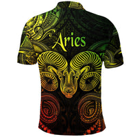 Aries Zodiac Polynesian Polo Shirt Unique Style Reggae LT8 - Wonder Print Shop