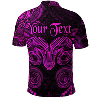 Custom Aries Zodiac Polynesian Polo Shirt Unique Style Pink LT8 - Wonder Print Shop