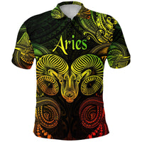 Aries Zodiac Polynesian Polo Shirt Unique Style Reggae LT8 - Wonder Print Shop