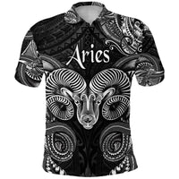 Custom Aries Zodiac Polynesian Polo Shirt Unique Style Black LT8 - Wonder Print Shop