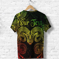 Custom Aries Zodiac Polynesian T Shirt Unique Style Reggae LT8 - Wonder Print Shop