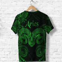 Aries Zodiac Polynesian T Shirt Unique Style Green LT8 - Wonder Print Shop