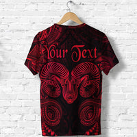 Custom Aries Zodiac Polynesian T Shirt Unique Style Red LT8 - Wonder Print Shop